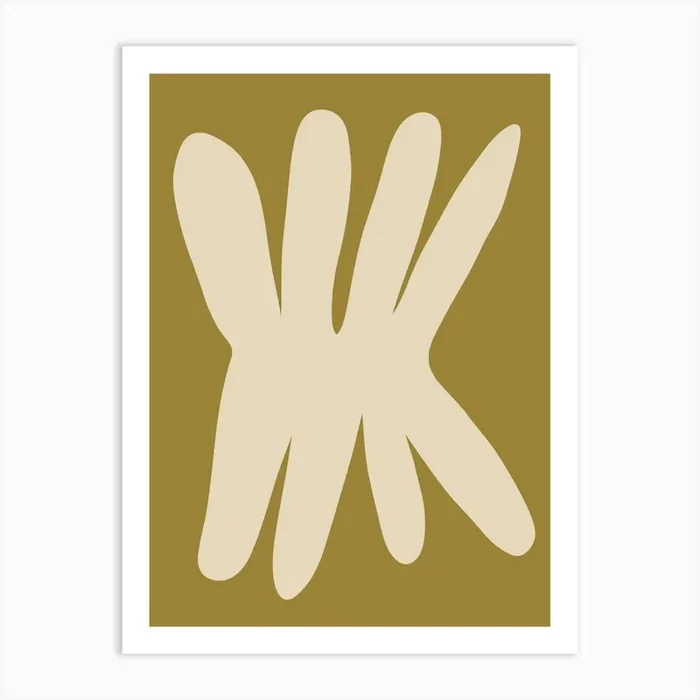 Abstract Green Shape Art Print by Henri Matisse Style Prints