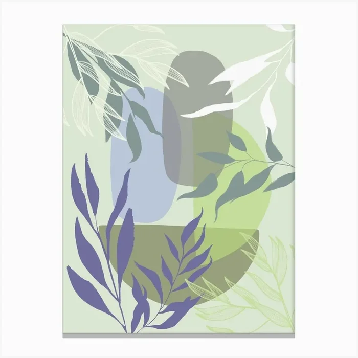 Abstract Leaves 5 Canvas Print by BestArt