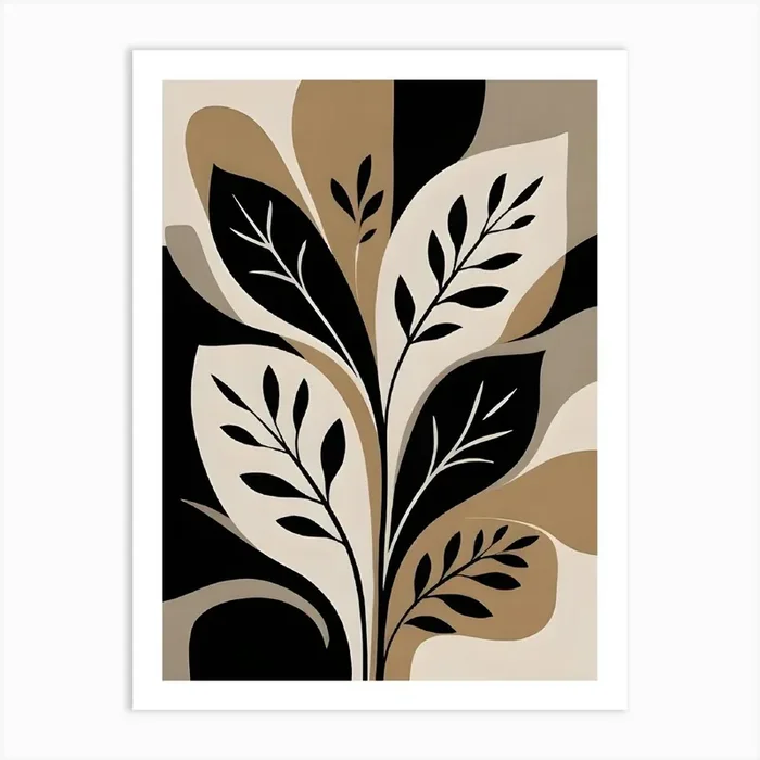 Abstract Leaves Canvas Print 3 Art Print by Art shop