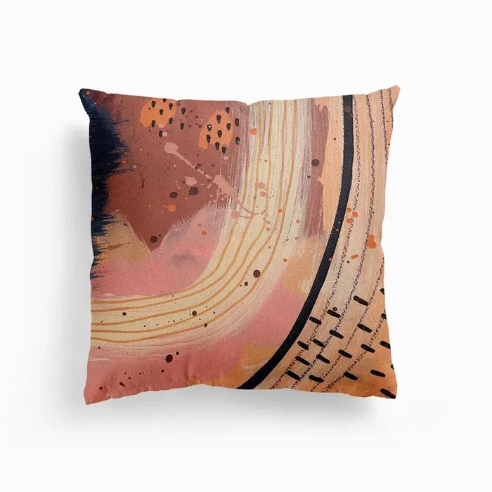 Abstract Marks 1 Canvas Cushion by Gush Art Studio
