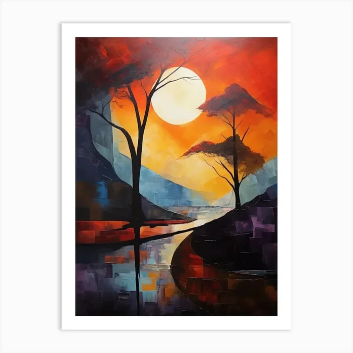 Abstract Minimalist Landscape 2 Art Print by Abstract Art Expressions