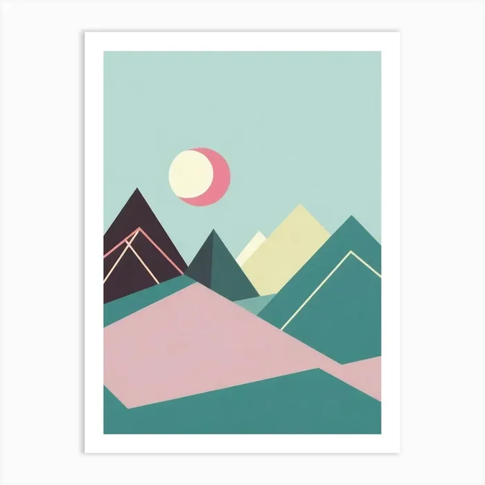 Abstract Mountain Landscape 1 Art PrintAB by Art Boutique
