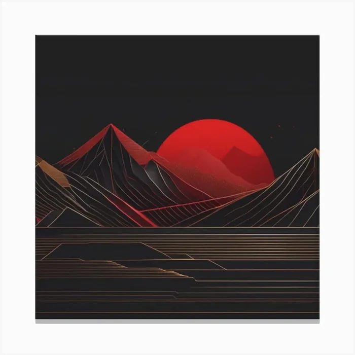 Abstract Mountain Landscape 1 Canvas Print by Art shop