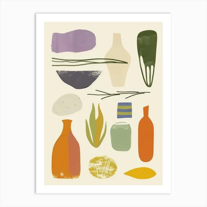 Abstract Objects Collection 13 Art Print by Abstract Art Expressions