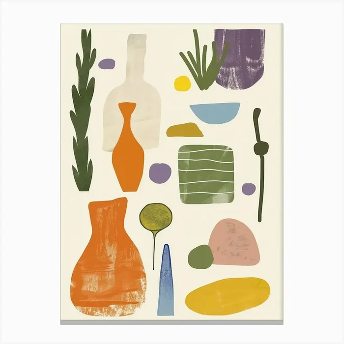 Abstract Objects Collection 7 Canvas Print by Abstract Art Expressions