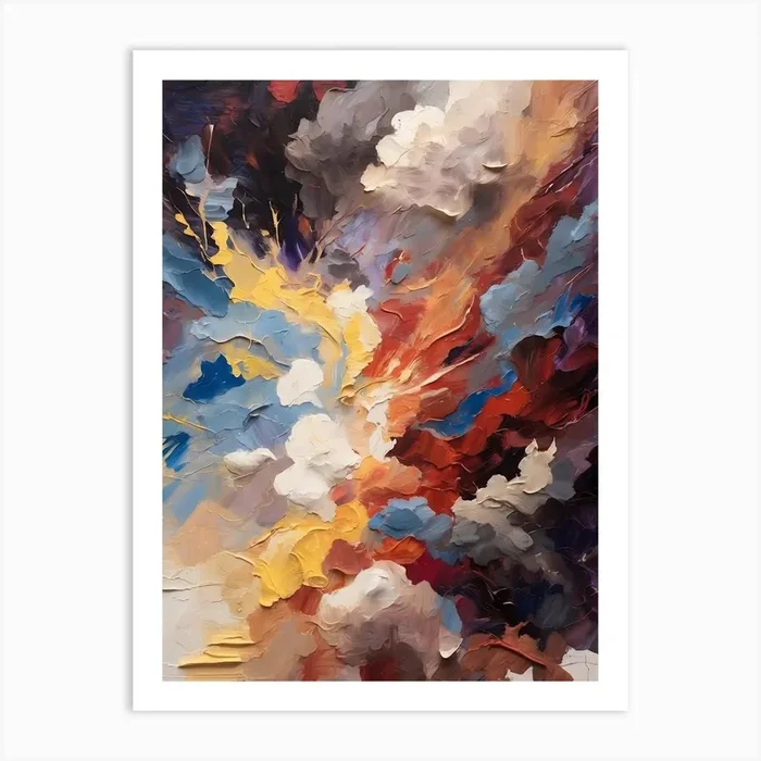 Abstract Of Clouds Art Print by Ishwar Creation