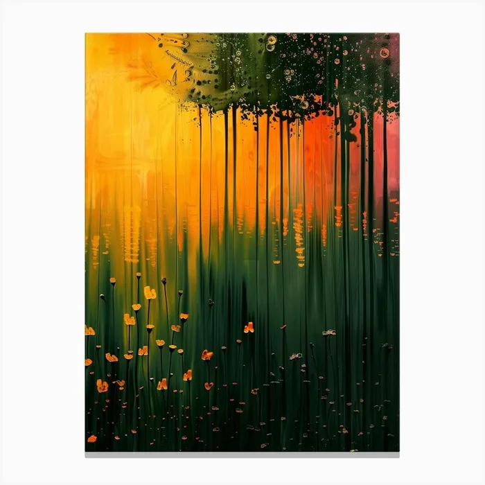 Abstract Of Trees Canvas Print by DamianLuna