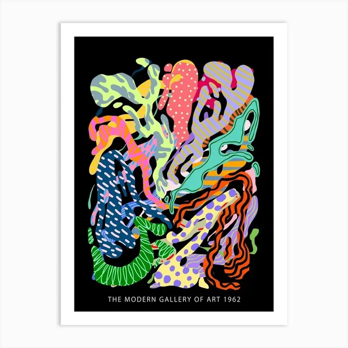 Abstract Organic Shapes 4 Art Print by Mambo