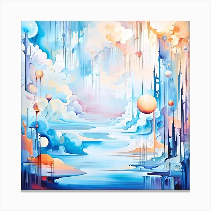 Abstract Painting 19 Canvas Print by FATSLIM