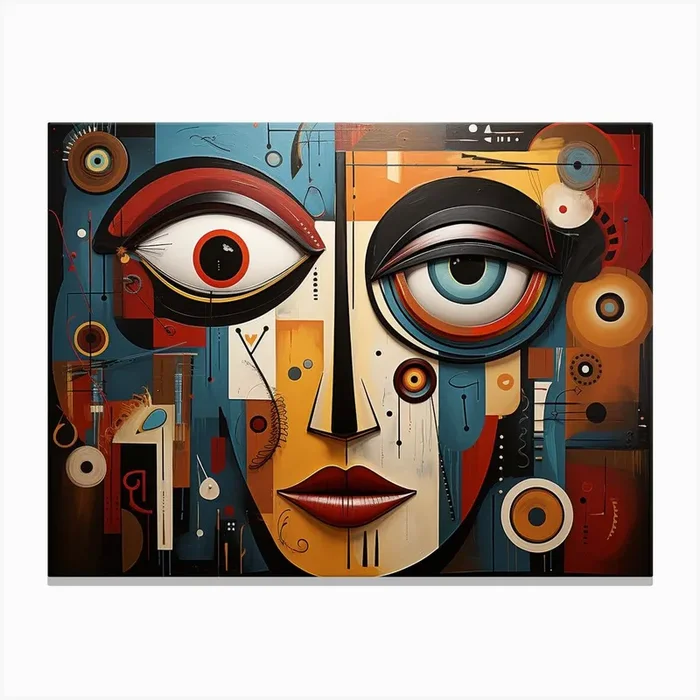 Abstract Painting Picasso Inspired Canvas Print by Creating professional oil paintings out of any small idea