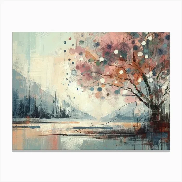 Abstract Tree Painting 1 Canvas Print by Surajpro