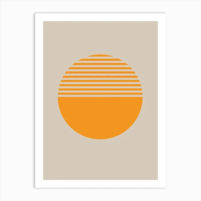 Abstract Yellow Art Print by Scandinavian Design