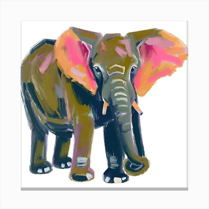 African Bush Elephant 04 1 Canvas Print by Lisa Baum