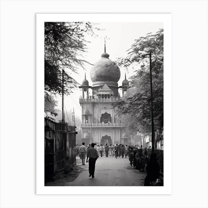 Ahmedabad, India, Black And White Old Photo 4 Art Print by Monochrome Vistas