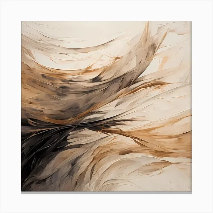 AI Gentle Mocha Mosaic Canvas Print by Quantum Vivid Digital Art