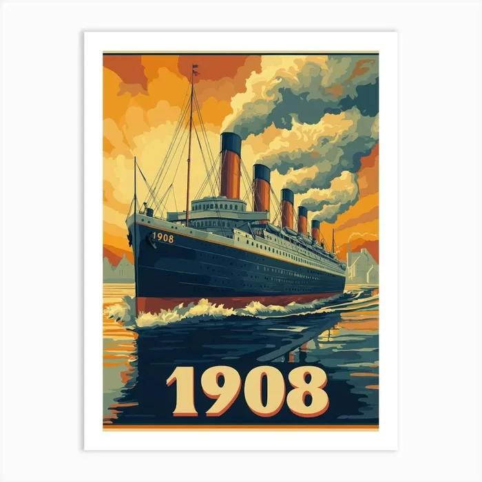 Aihrgdesign A Vintage Travel Poster Of A Grand Steamship In 1 55e8180f 0362 4e4d Ac5e 8fbfbcae6651 2 Art PrintA by aihrgdesign