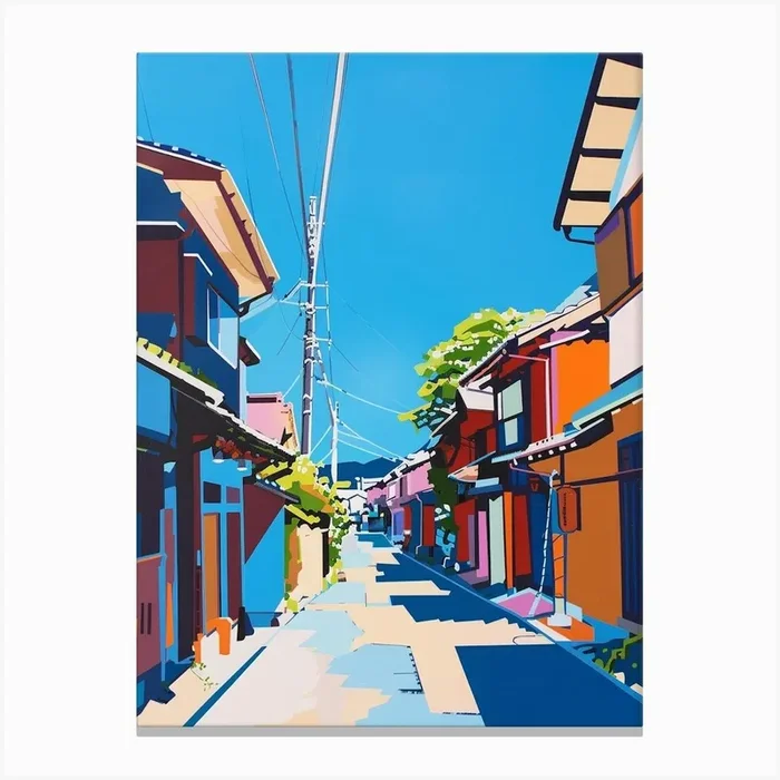 Aizu Wakamatsu Japan Colourful Illustration Canvas Print by Japan Journey