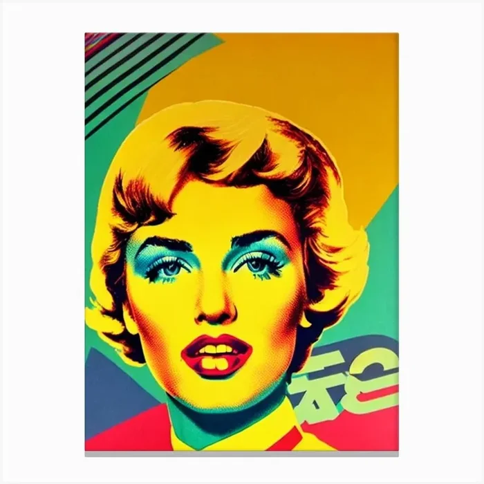 Ajaxx Colourful Pop Art Canvas Print by The Music Lab