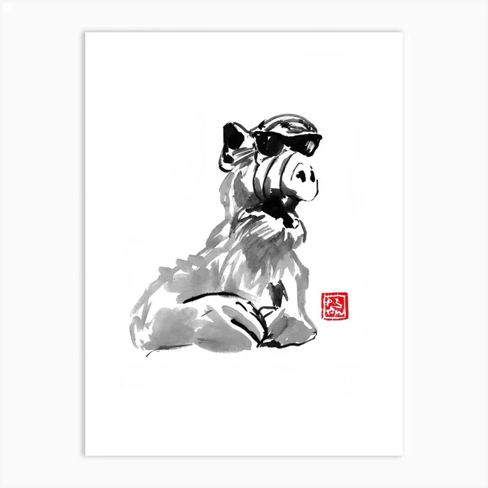 Alf Sunglasss Art Print by Pechane Sumie