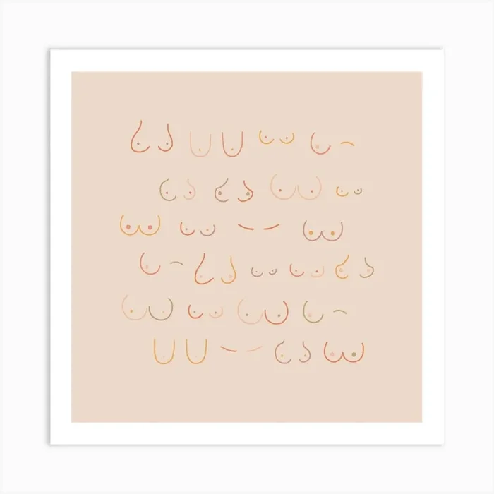 All Shapes Are The Breast Shapes Square Art Print by Neira Pekmez Designs