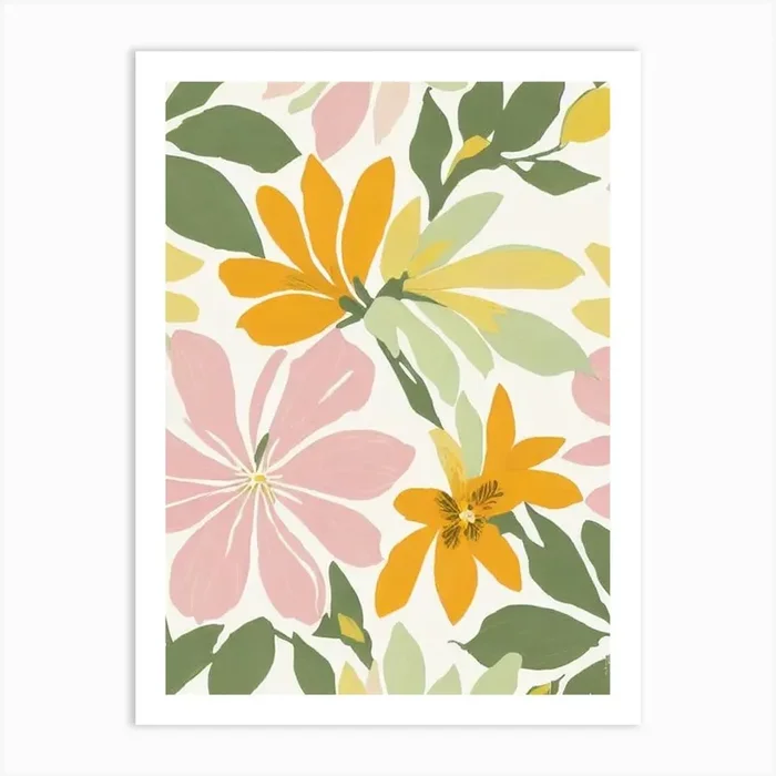 Alstromeria Pastel Floral Flower Art Print by The Artsy Florist