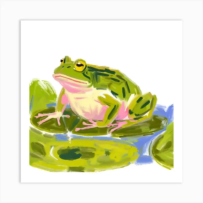 American Bullfrog 05 Art Print by Lisa Baum