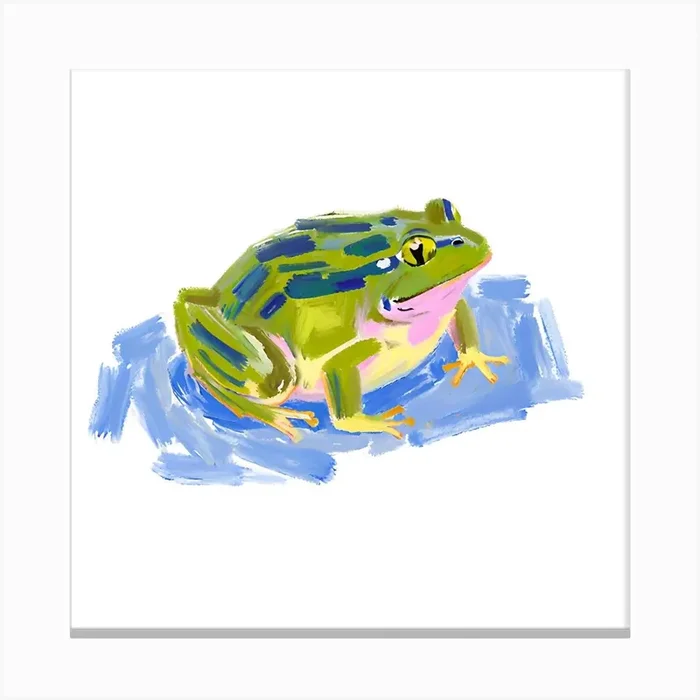 American Bullfrog 07 Canvas Print by Lisa Baum