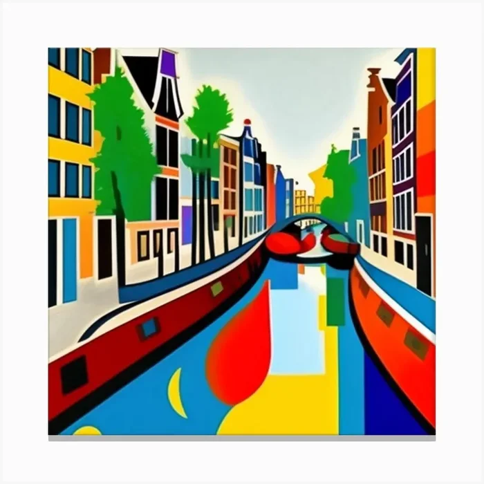 Amsterdam Canal Canvas Print by Amri@rt