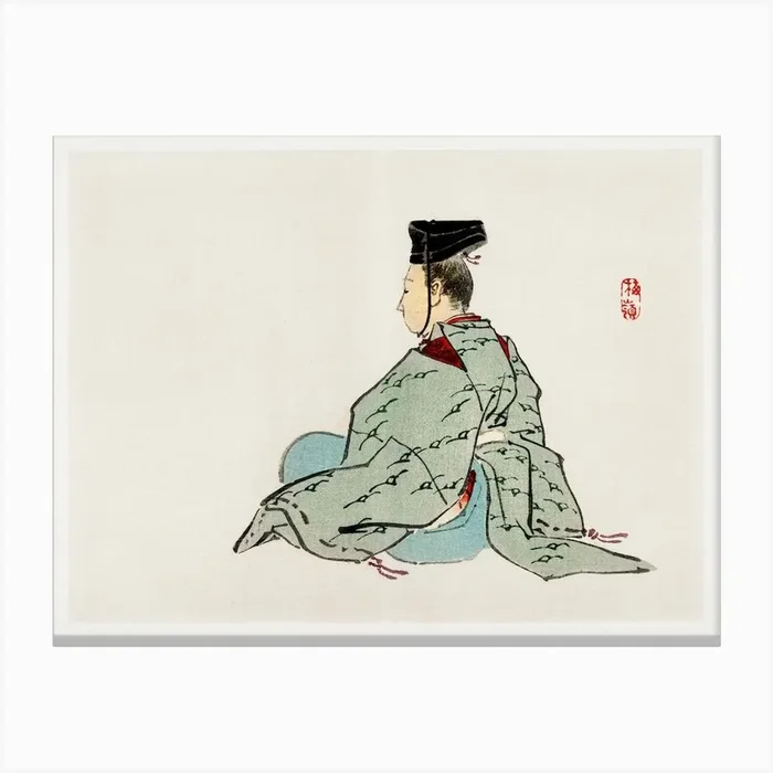 Ancient Japanese Emperor, Kōno Bairei Canvas Print by Fy! Classic Art Prints and Posters