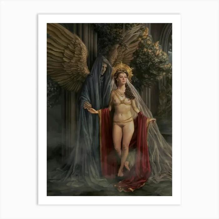 Angel Of Death Art Print by Saad design