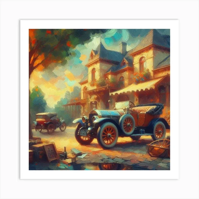 Antique Car Art PrintD by DGTDGT