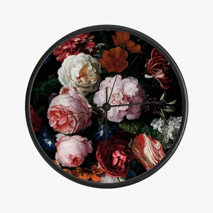 Antique Dutch Vintage Flower Garden Clock by UtART
