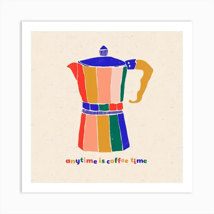 Any Time Is Coffee Time 1 Art Print by showmemars