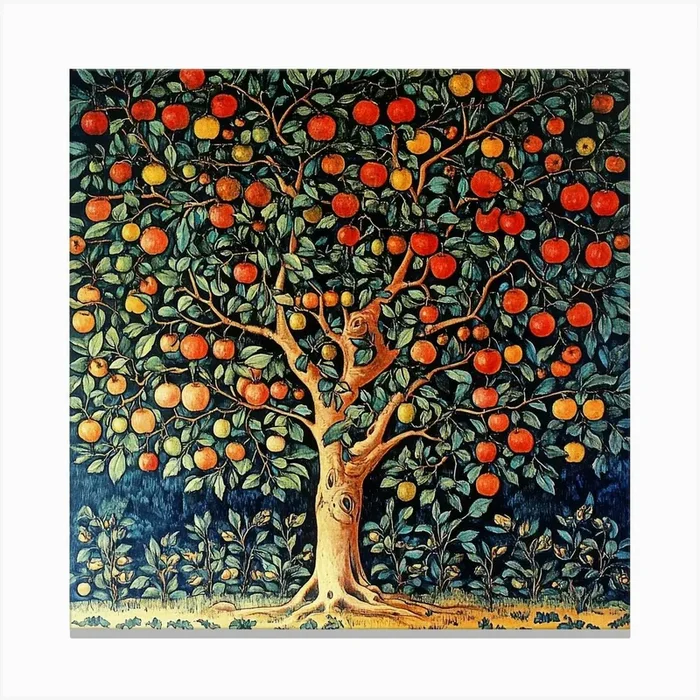 Apple Tree Art 2 Canvas PrintS by Saiful