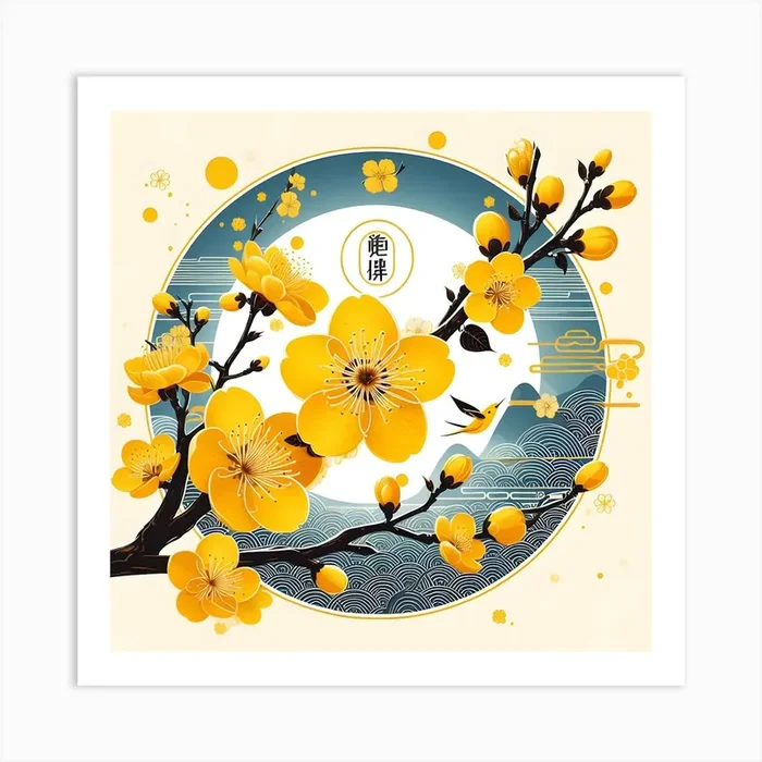 Apricot Flower Blossom Art Print by Etnousta
