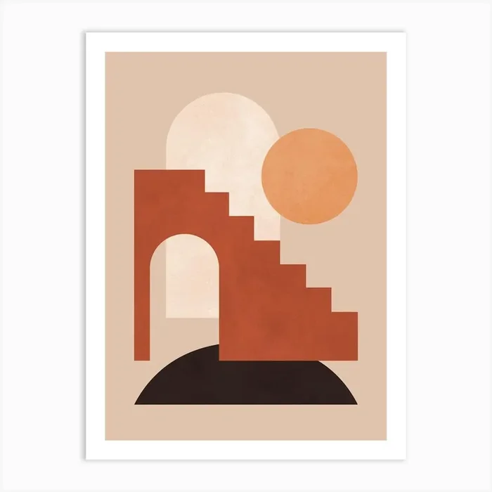 Architectural geometric shapes 15 Art Print by ArtDecor