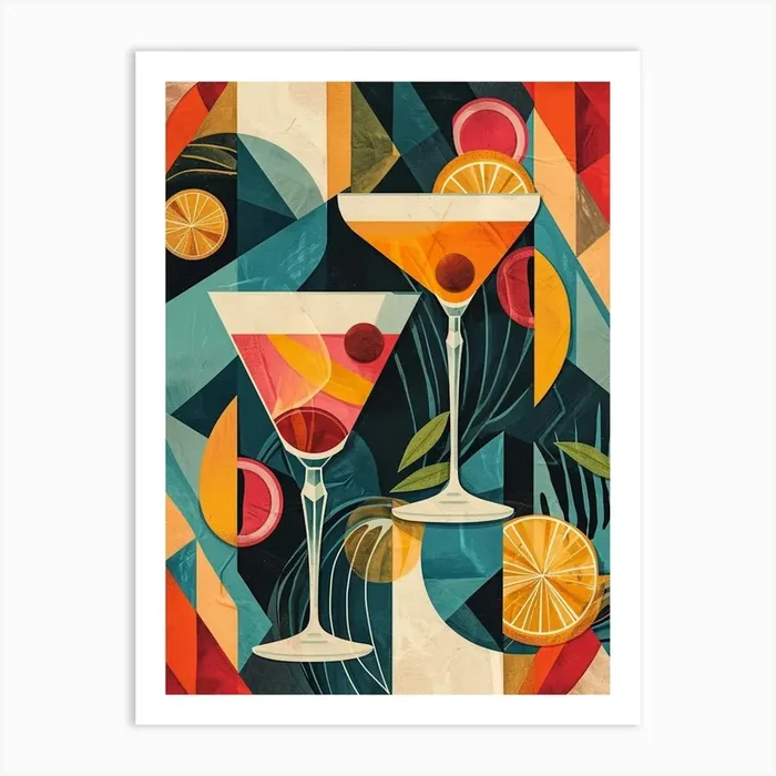 Art Deco Cocktail 5 Art Print by Artful Mixology