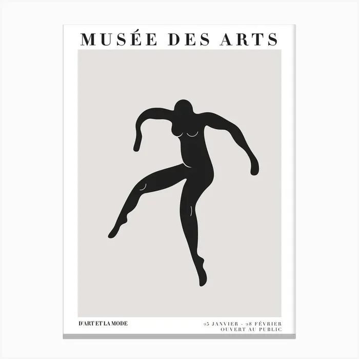 Art Museum Brown & Black 2 Canvas Print by Girl Visual