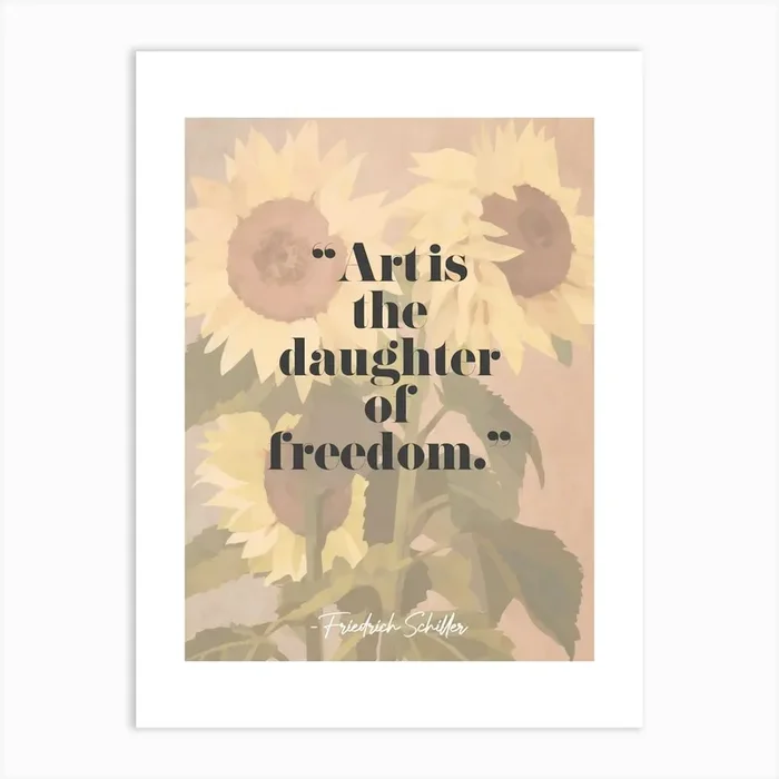 Art Quote By Friedrich Schiller Art Print by ArtEra Creations