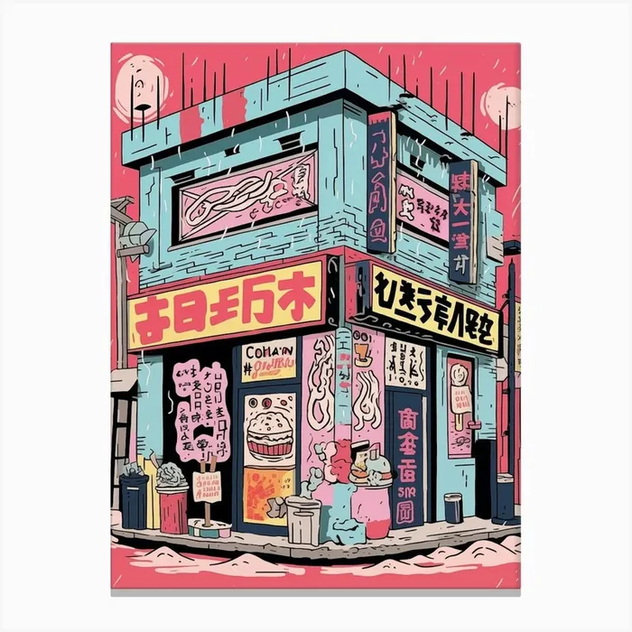 Asian Japanese Restaurant Canvas PrintAB by Art Boutique