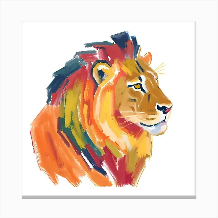 Asiatic Lion 03 Canvas Print by Lisa Baum