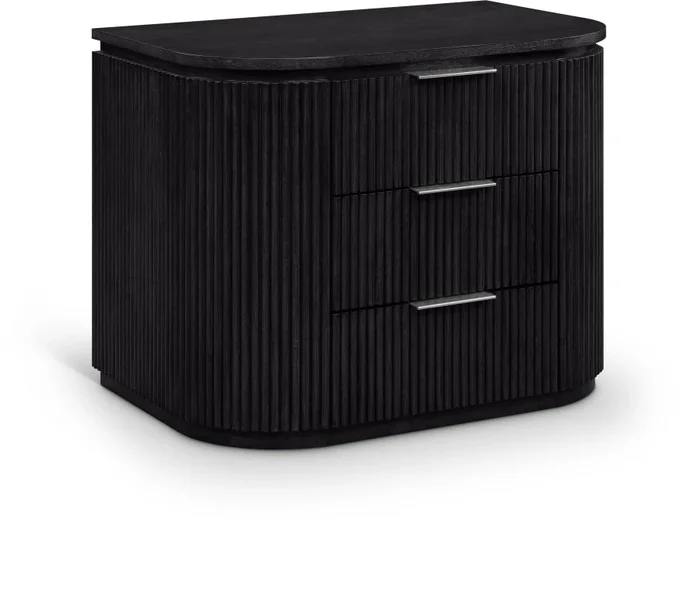 Astrid Solid Wood And Oak Veneer Nightstand