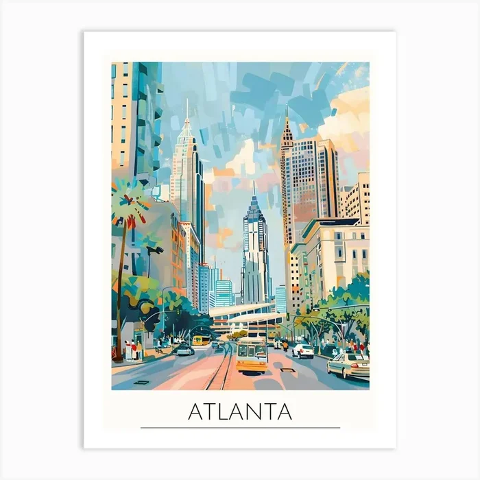 Atlanta Cityscape Art PrintAB by Art Boutique