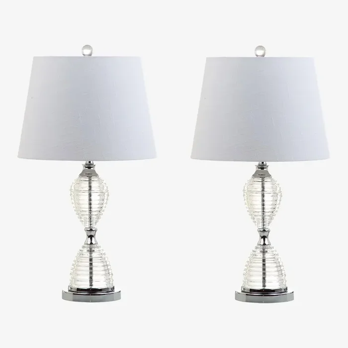 Aubrey LED Table Lamps – Clear – Crystal – Set of 2 by JONATHAN Y