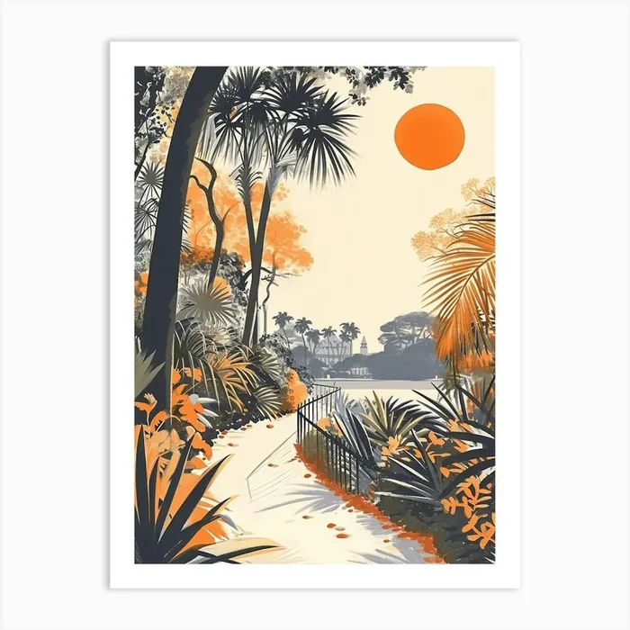 Audubon Park Retro Lithograph 2 Art Print by PixelPerfect