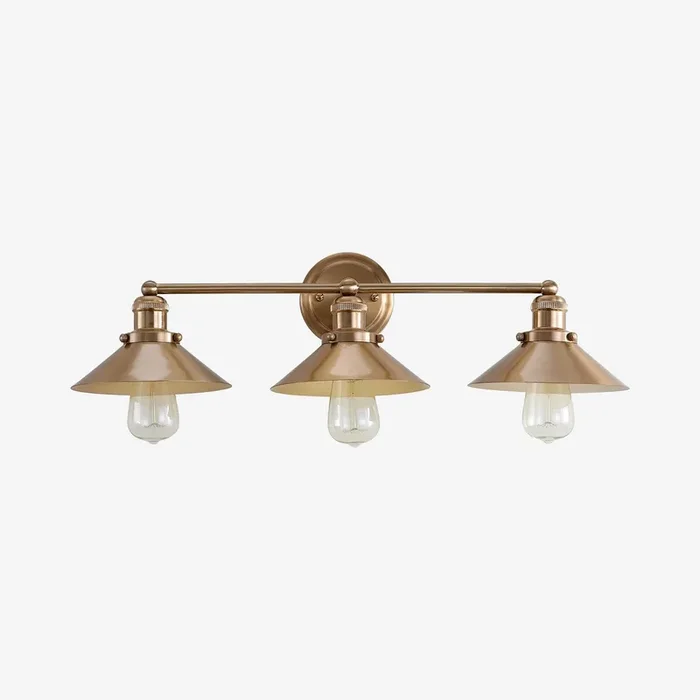 August 3-Light Vanity Light – Brass Gold – Metal by JONATHAN Y