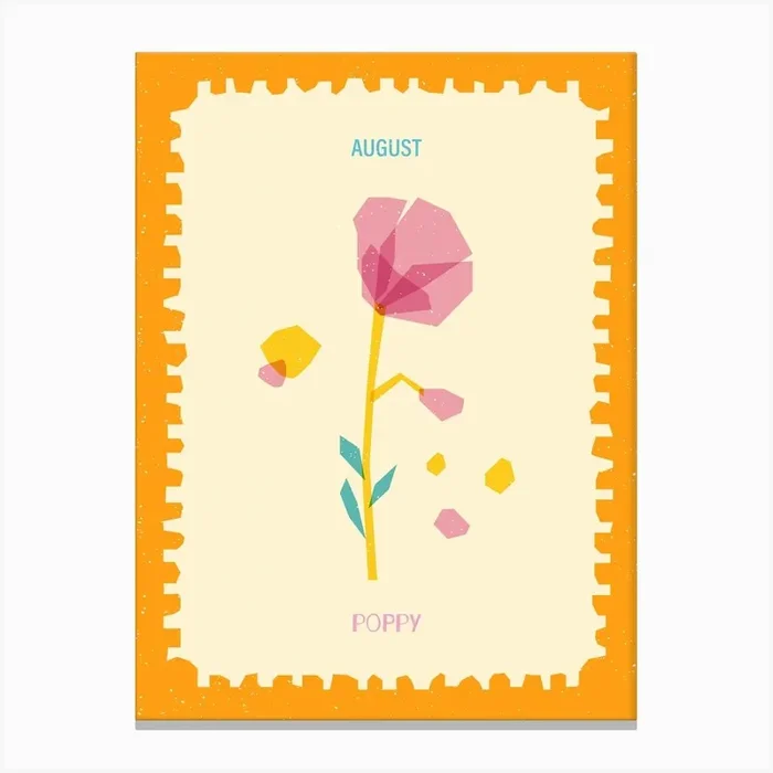 August Birthmonth FlowerPoppies Canvas Print by Kartika Paramita