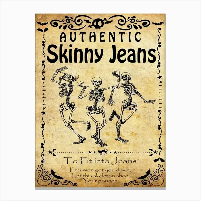 Authentic Skinny Jeans Canvas Print by Vintage Spirit