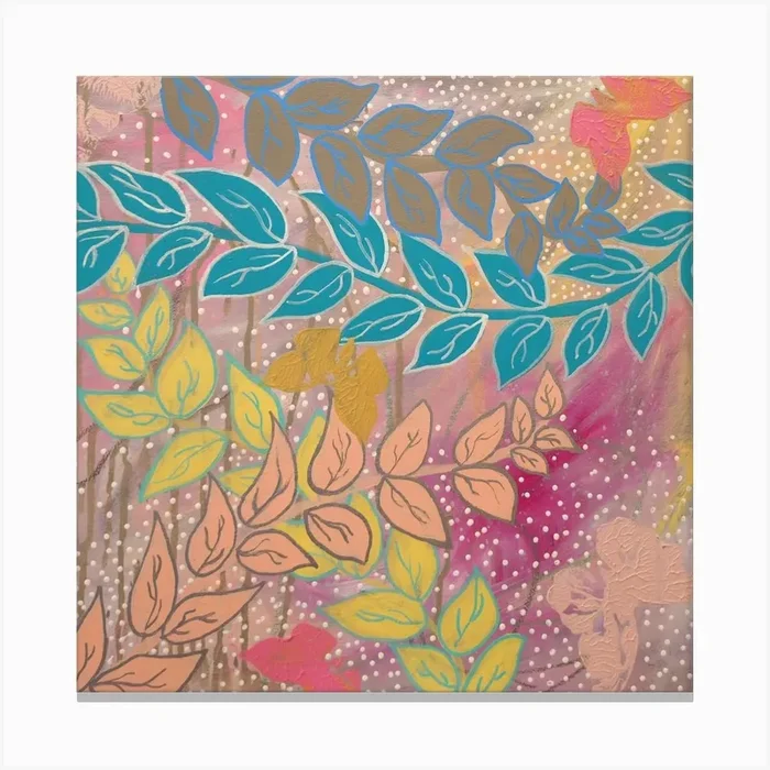 Autumn Leaves Canvas Print by Olya Enina