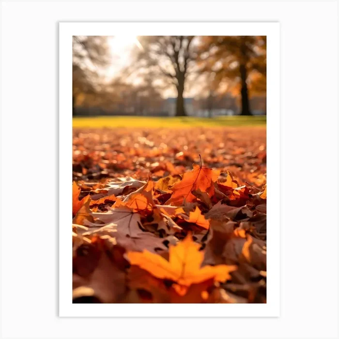 Autumn Leaves On The Ground 4 Art Print by drdigitaldesign
